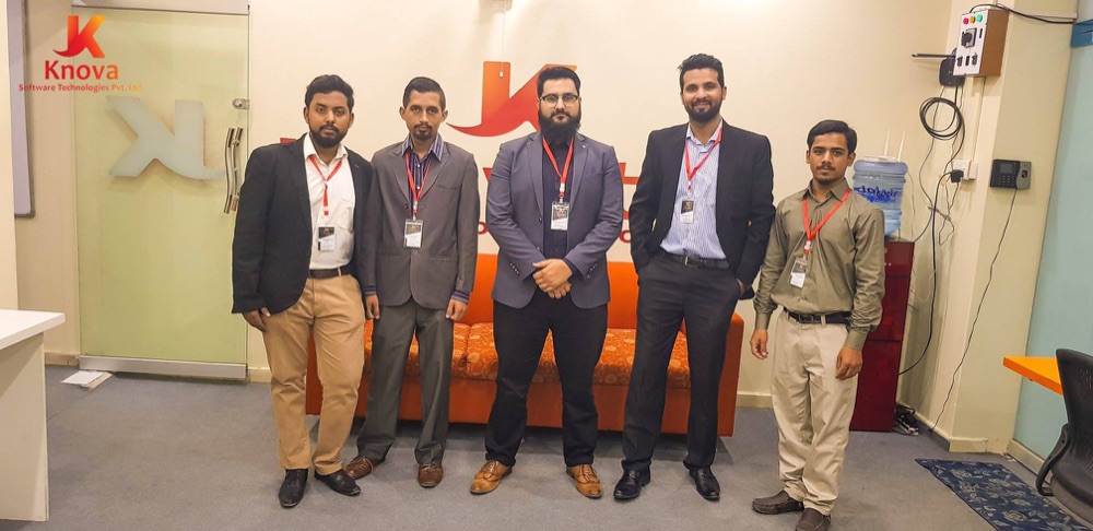 Salman with his ERP implementation team